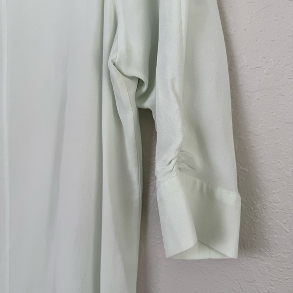 Soft Surroundings silk mint green 3/4 sleeve blouse‎ top M - Picture 8 of 10